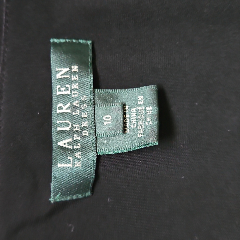 Lauren Ralph Lauren Fitted Black Dress, Size 10 - Picture 2 of 10